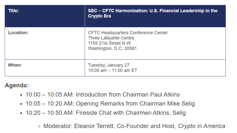 SEC and CFTC Set to Work Together on Crypto Oversight