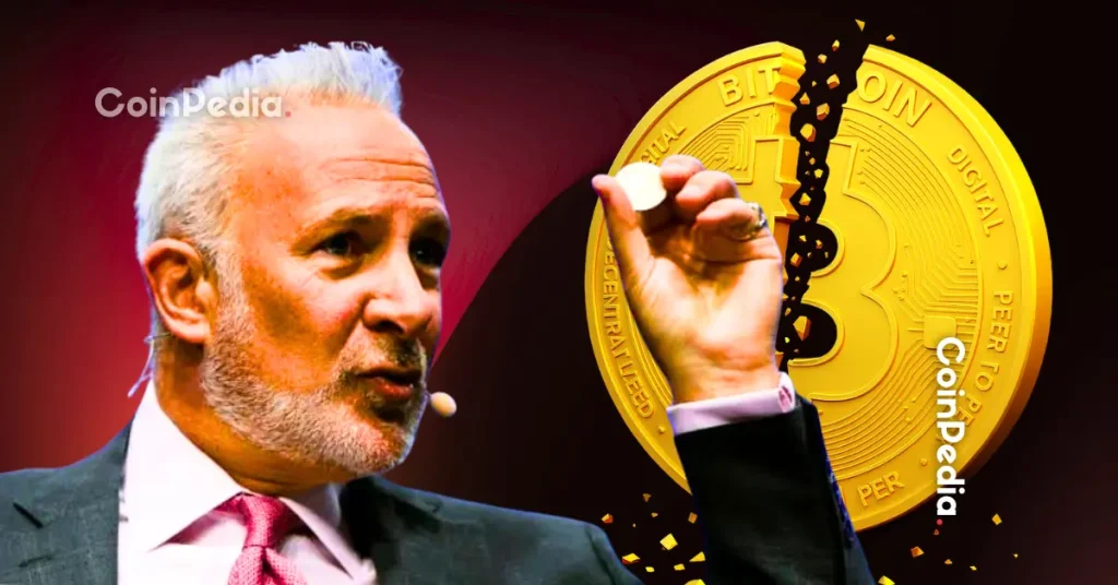 Bitcoin Down 50% From $126K Peter Schiff Warns of $40K Crash