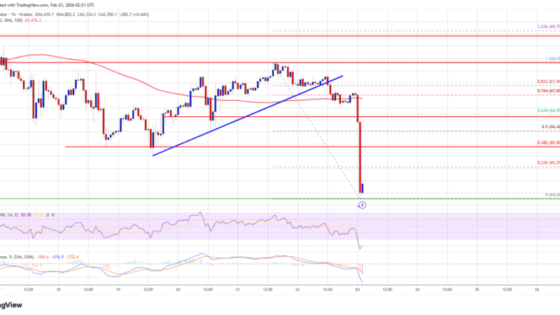 Bitcoin Price Slumps 5%, Bearish Momentum Returns With Force