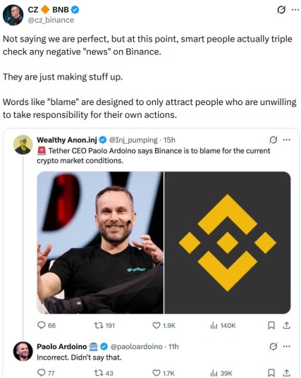 CZ Fires Back at Market FUD, Demands Traders Take Responsibility: Is New Infrastructure the Real Answer?