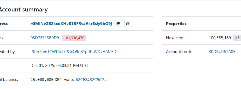 Swift Surge: New XRP Whale Amasses $206 Million In Minutes