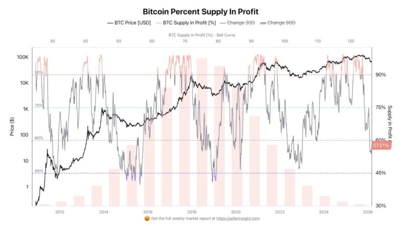 43% of Bitcoin Supply Is In Loss As Market Nears Bear Territory