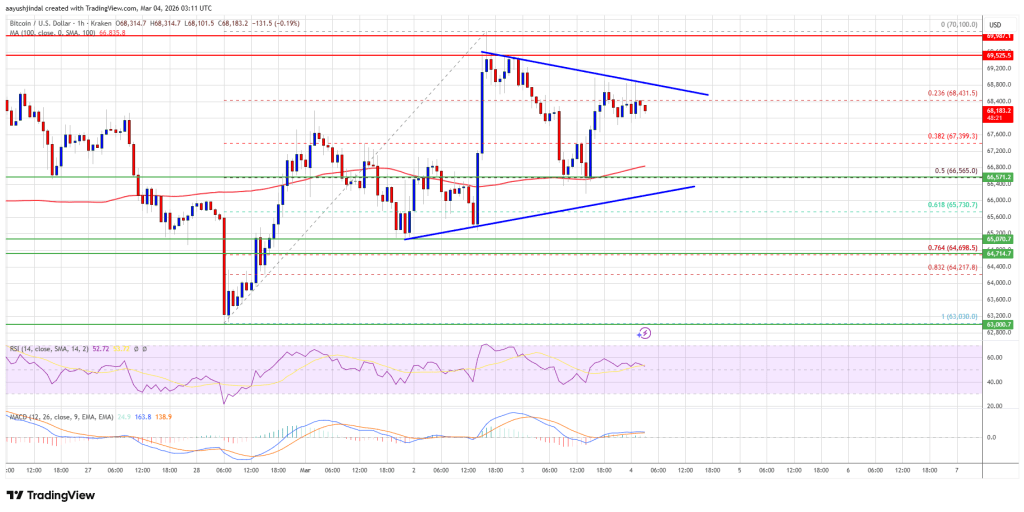 Bitcoin Price Consolidates Above Support, Bullish Bias Strengthens