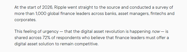 Crypto Adoption No Longer Optional, Survey Finds As 72% Of Finance Leaders Signal Commitment