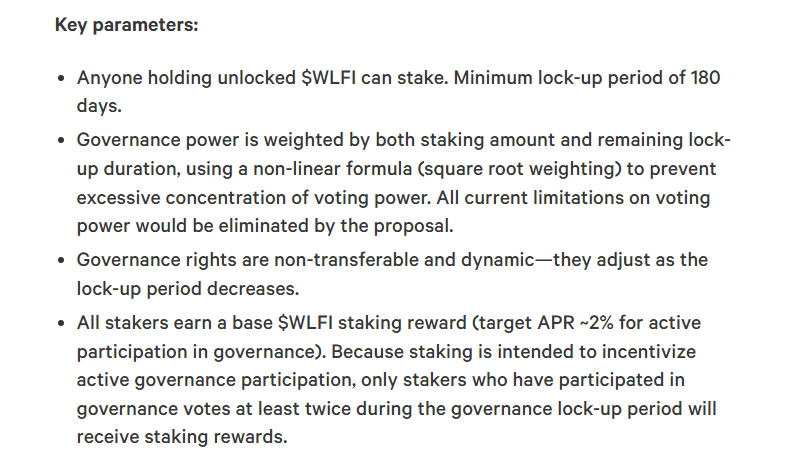 WLFI Holders Face New 6-Month Lockup Rule To Gain Voting Power