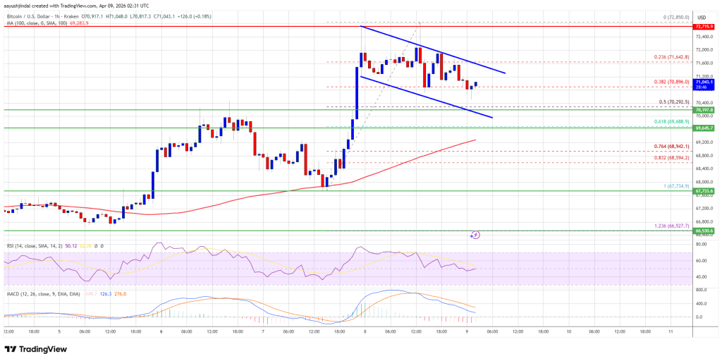 Bitcoin Price Trims Gains, But Uptrend Still Holds Strong