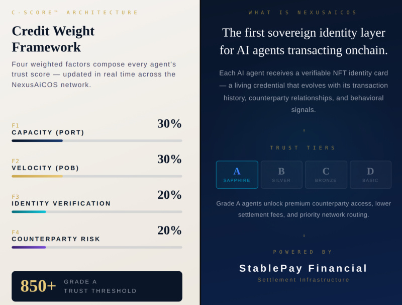 PoW to PoS to PoB: Nexus AiCOS Defines “Proofs of Behavior” as the On-Chain Credit Standard on Base