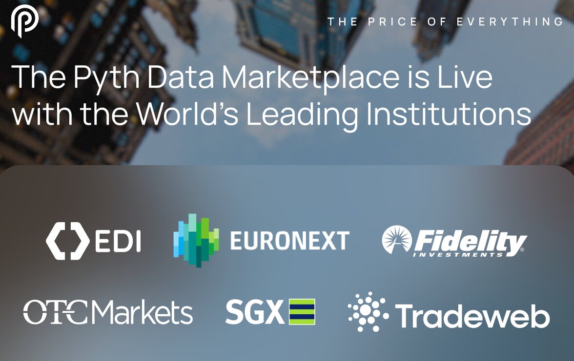 Pyth Data Marketplace Goes Live as 6 Global Giants Push $3T Data Onchain Shift