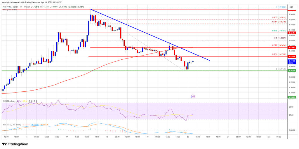 XRP Price Revisits $1.40 Level, Recovery Hopes Hang In Balance