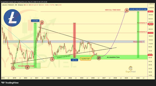 Mapping The Litecoin Path To $1,000: Analyst Reveals What To Expect After 13 Years Of Disappointment