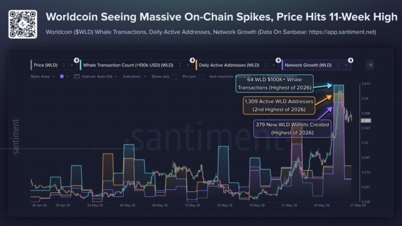 Worldcoin’s FOMO Rally Cracks After On-Chain Activity Explodes