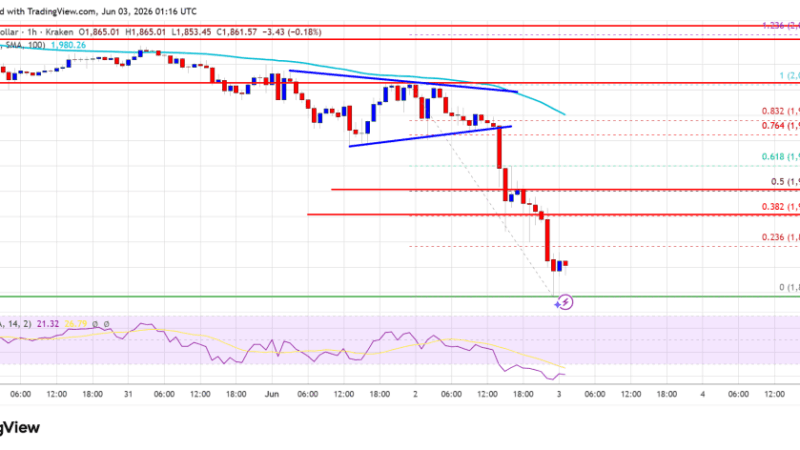 Ethereum Price Gets Crushed To $1,840 Amid Relentless Selling Pressure